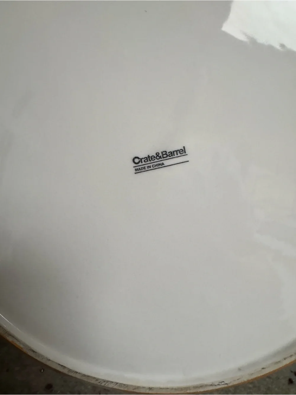 Crate&Barrel White Ceramic Serve Bowl in “Mambo Margarita” print
